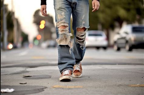 can you wear running shoes with jeans|men ripped jeans running shoes.